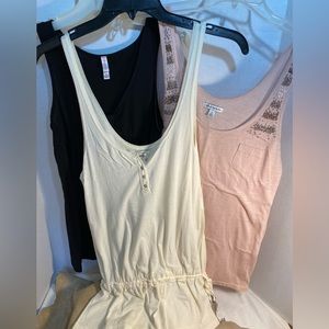 Three woman’s tank tops size Small-Medium